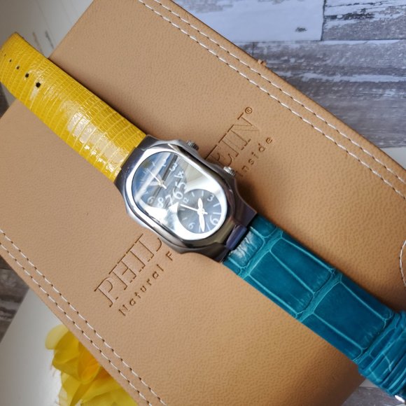 Teal Philip Stein Leather Straps